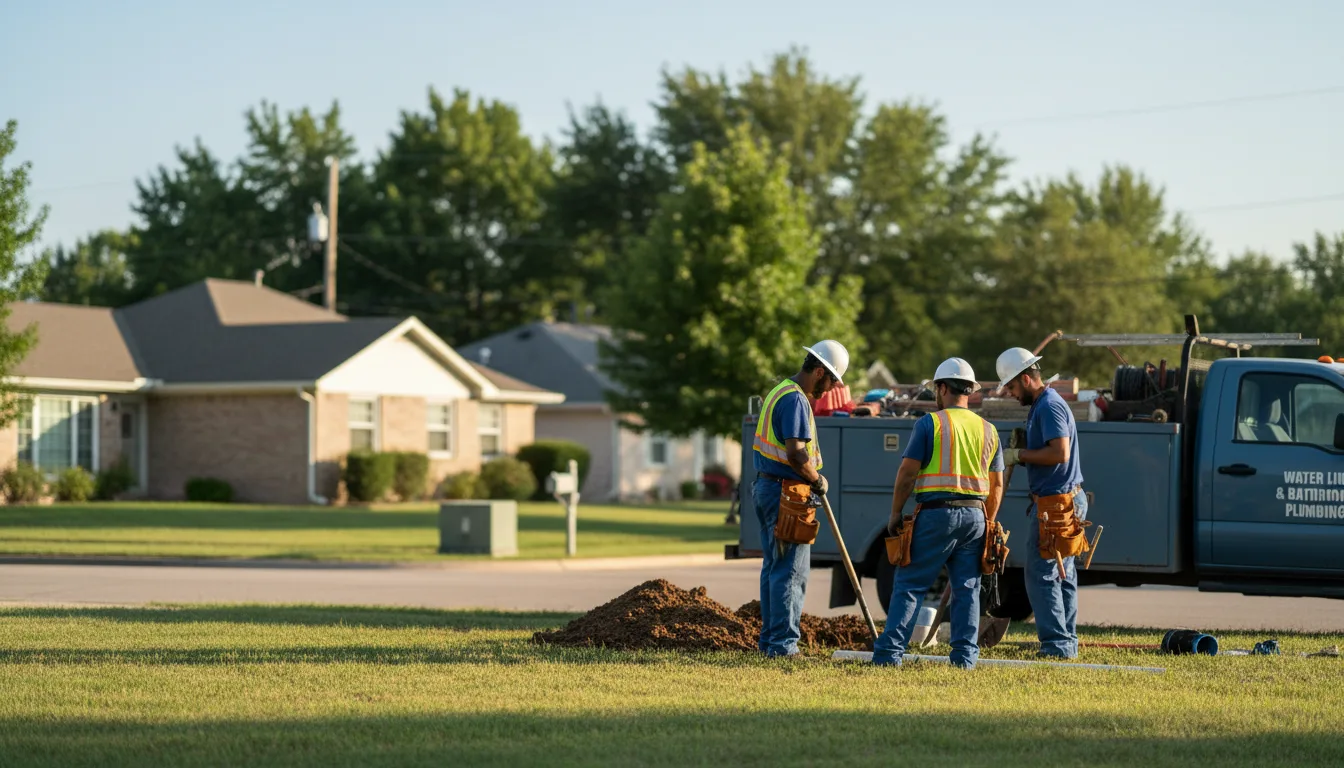 Residential water line and bathroom plumbing service in Flowood, MS